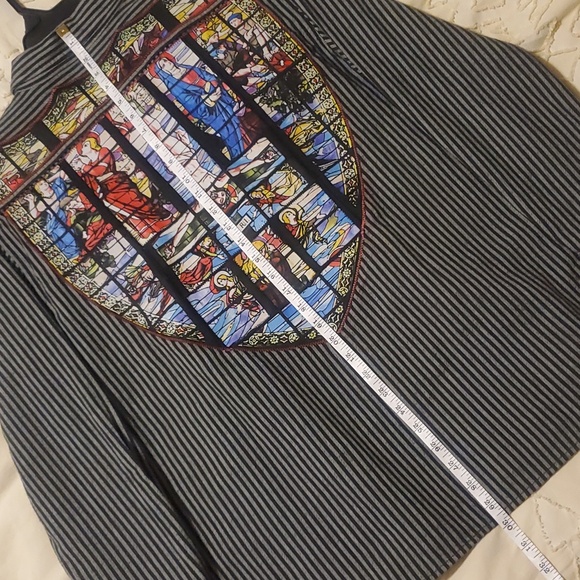 Levi's Striped Work Shirt - St. Jean Church, Mary, Jesus Print Patch Embroidered - Picture 9 of 17